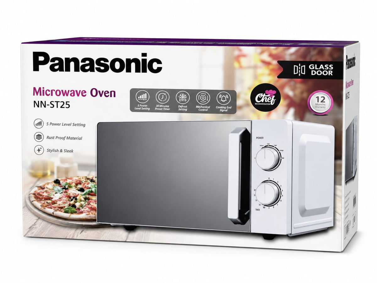 Panasonic NN-ST25 20L 800W Digital Microwave | 5 Power Levels