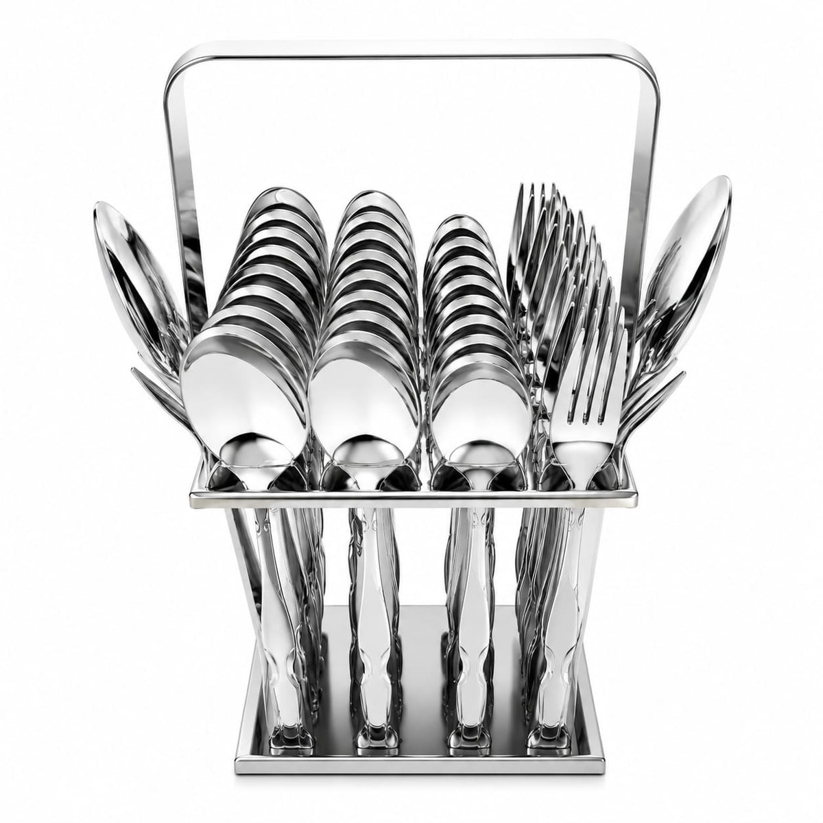 Premium Stainless Steel Cutlery Set with Stand