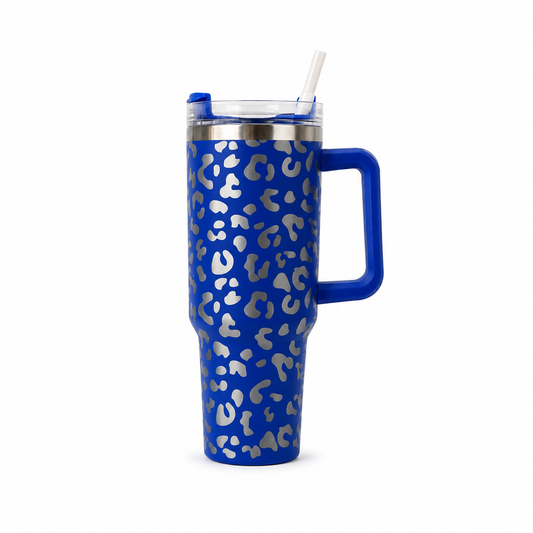 Stainless Steel Tumbler | Handle & Straw