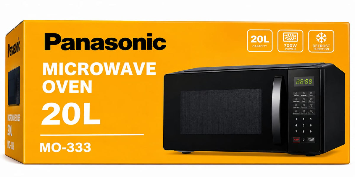 Panasonic Microwave Oven MO-333 20L 700W | Digital Microwave with Defrost