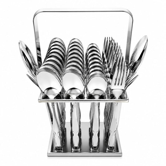 Premium Stainless Steel Cutlery Set with Stand